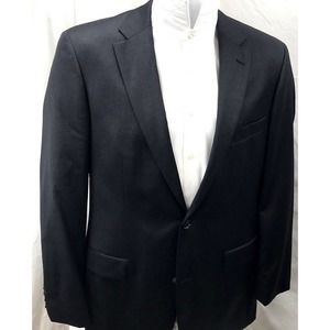 HUGO BOSS Black Reda Super 100 Wool Blazer Sportscoat 40L Wooven in Italy